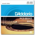 Струни для акустичної гітари  D'Addario 85/15 Bronze Light (11-52) (EZ910) купити