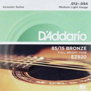 Струни для акустичної гітари  D'Addario 85/15 Bronze Medium Light (12-54) (EZ920) купити