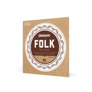 купити Струни для гітари D'Addario Folk Nylon 80/20 Bronze Ball End Black Treble (EJ34)