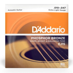 Струни для акустичної гітари  D'Addario Phosphor Bronze Extra Light (10-47) (EJ15) купити