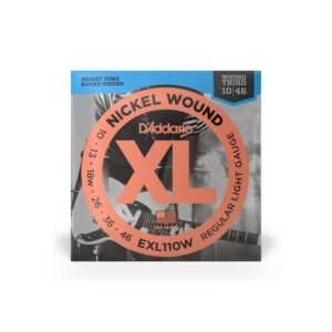 Струни для електрогітари  D'Addario XL Nickel Wound 3rd Regular Light (10-46) (EXL110W) купити