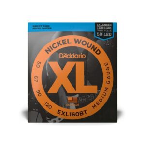Струни для бас гітари  D'Addario XL Nickel Wound Balanced Tension Bass Medium (50-120) (EXL160BT) купити