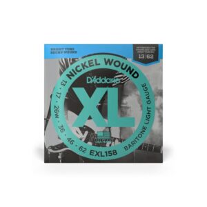 Струни для електрогітари  D'Addario XL Nickel Wound Baritone Light (13-62) (EXL158) купити