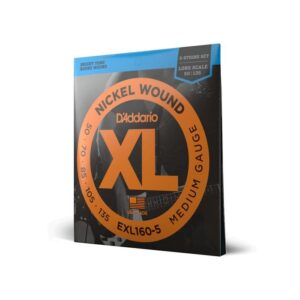 купити Струни для гітари D'Addario XL Nickel Wound Bass Medium 5-String (50-135) (EXL160-5)