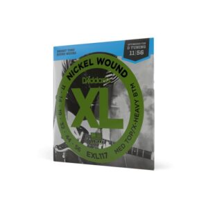 купити Струни для гітари D'Addario XL Nickel Wound Medium Top / Extra Heavy Bottom (11-56) (EXL117)