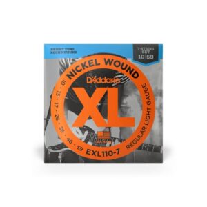 Струни для електрогітари  D'Addario XL Nickel Wound Regular Light 7-String (10-59) (EXL110-7) купити