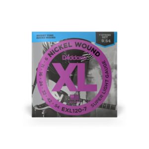 Струни для електрогітари  D'Addario XL Nickel Wound Super Light 7-String (09-54) (EXL120-7) купити