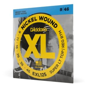 купити Струни для гітари D'Addario XL Nickel Wound Super Light Top / Regular Bottom (09-46) (EXL125)
