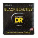 Струни для акустичної гітари  DR Strings Black Beauties Acoustic - Extra Light (10-48) (BKA-10) купити
