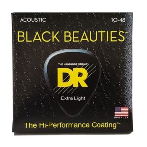 Струни для акустичної гітари  DR Strings Black Beauties Acoustic - Extra Light (10-48) (BKA-10) купити