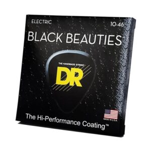 купити Струни для гітари DR Strings Black Beauties Electric - Medium (10-46) (BKE-10)