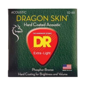 Струни для акустичної гітари  DR Strings DRAGON SKIN Acoustic - Extra Light (10-48) (DSA-10) купити