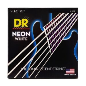Струни для електрогітари  DR Strings NEON White Electric - Light (09-42) (NWE-9) купити