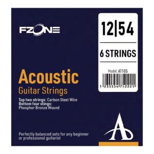 Струни для акустичної гітари  Fzone Acoustic Bronze (12-54) (AT105) купити