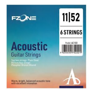 Струни для акустичної гітари  Fzone Acoustic Phosphor Bronze (11-52) (AC103) купити