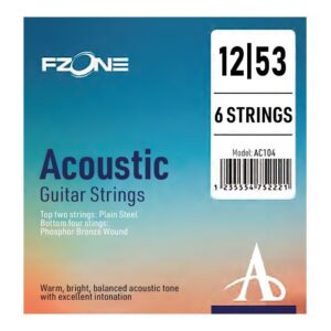 Струни для акустичної гітари  Fzone Acoustic Phosphor Bronze (12-53) (AC104) купити