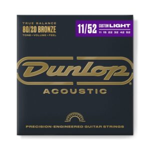 Струни для акустичної гітари  Jim Dunlop 80/20 Bronze Acoustic Guitar Strings (11-52) (DAB1152) купити