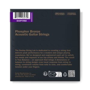 купити Струни для гітари Jim Dunlop Phosphor Bronze Acoustic Guitar Strings (11-52) (DAP1152)